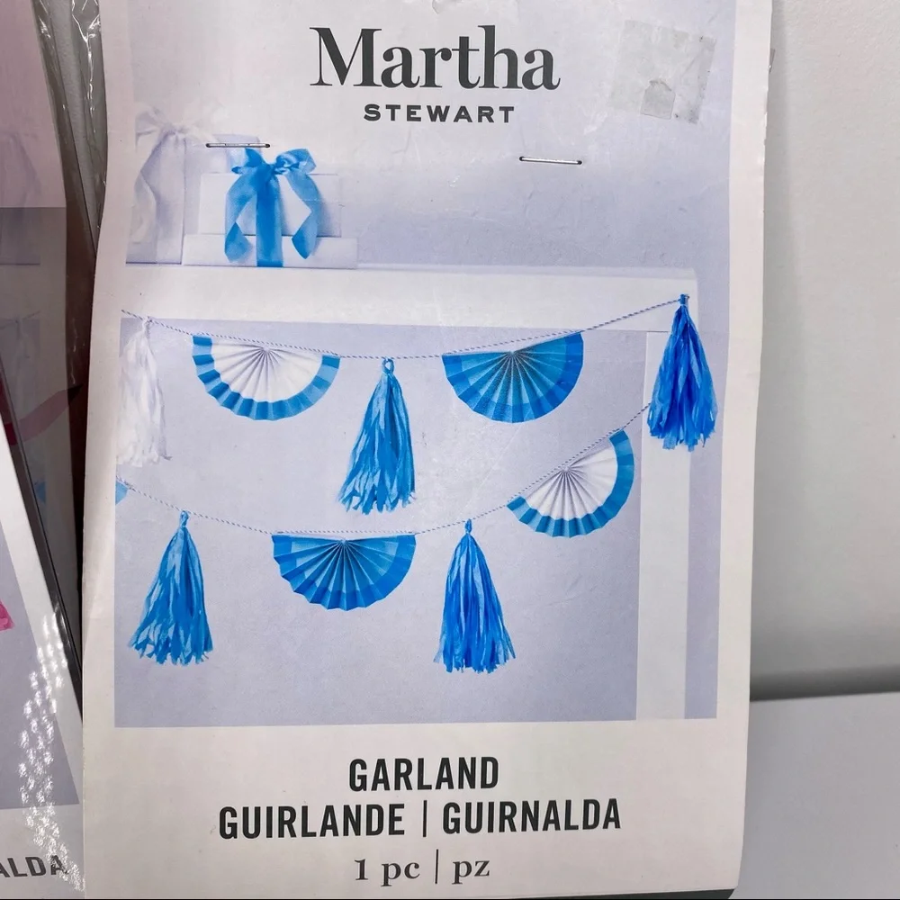 Martha Stewart Garland & Banner Decorations Lot of 3